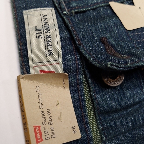 NWT Levi's 501 Super Skinny Blue Bayou W27XL27 - Picture 3 of 12
